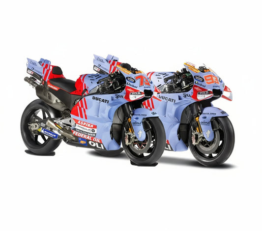 Maqueta MotoGP Gresini Ducati 1:18 – Réplica Márquez Brothers by NovaPop